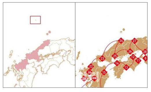 독도가 시마네현 위 일본 땅으로 표기된 모습(출처 : 연합뉴스) 