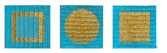 Into the Blue Ocean2362#33 2023 Mixed Media on Canvas(24K Gold) 31.8x31.8cm